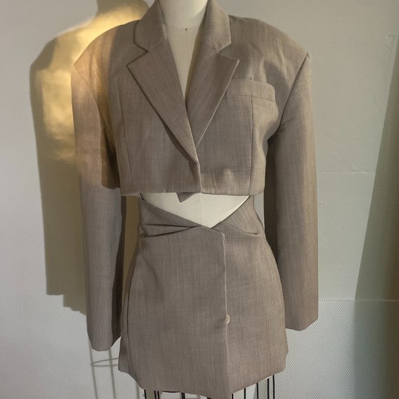 Jacquemus Jackets & Blazers - JACQUEMUS SPLIT BLAZER MINI DRESS